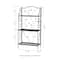 Glitzhome® Rectangular 3-Tiered Metal Shelf Planter Stand